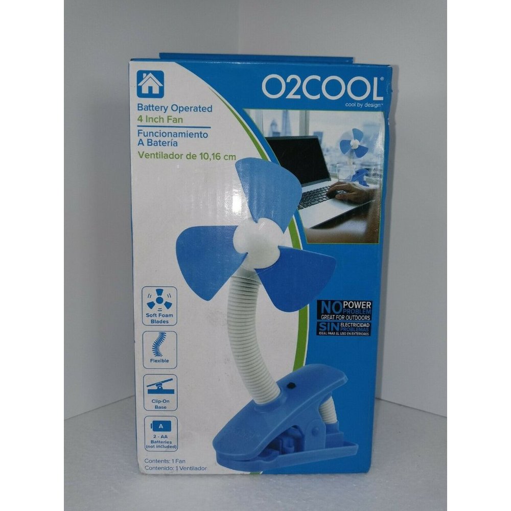 O2 Cool By Design  1 Fan Color Blue New - Picture 5 of 6